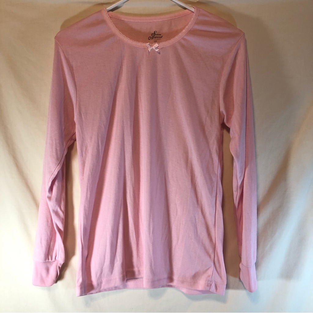 Seven Apparel Intimates Woman’s Pink Long Sleeve Pajama Top L